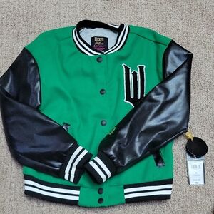 Justice Black Varsity Jacket Wicked
